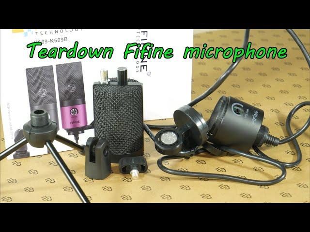 Teardown Fifine 669 USB Microphone - look inside