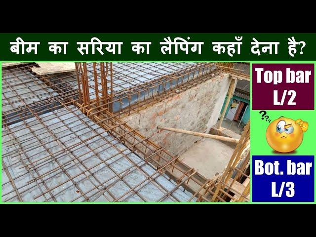 Best Zone of Lapping in Beam | बीम का सरिया का लैपिंग कहाँ देना है?