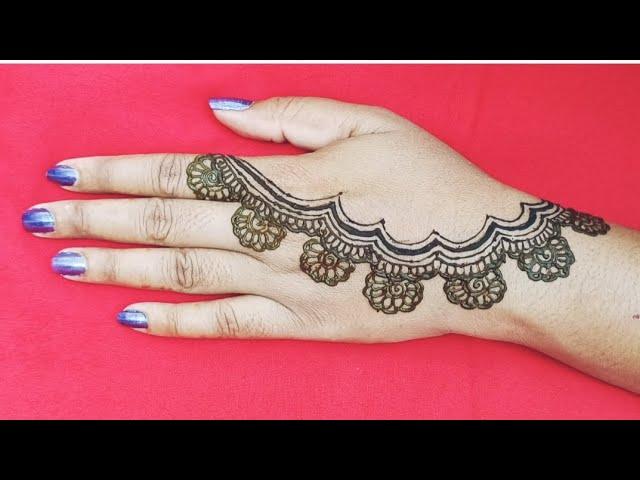 New Stylish Back Side Mehndi | Easy Mehndi Design | Mehandi Ka Design