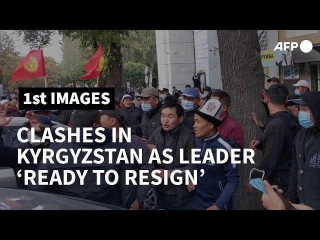 New clashes break out in Kyrgyzstan as leader 'ready to resign' | AFP