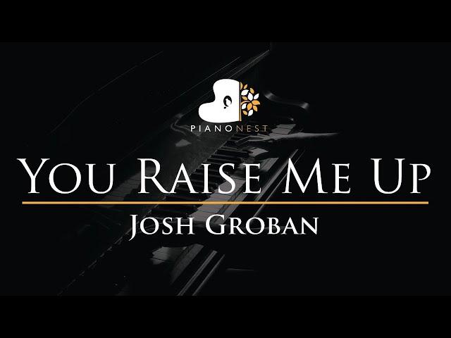 Josh Groban - You Raise Me Up - Piano Karaoke Instrumental Cover with Lyrics