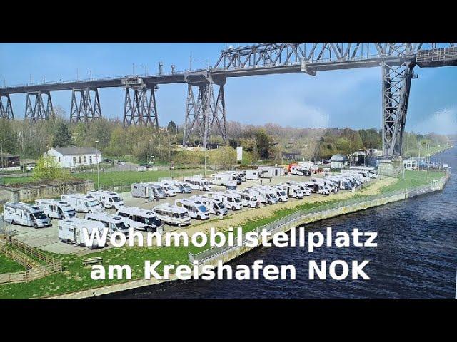 Stellplatz, toller Wohnmobilstellplatz am Kreishafen am NOK in Rendsburg direkt am Nord-Ostsee-Kanal