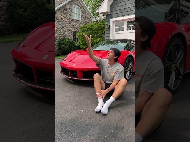 Jumping on the hood of a Ferrari  - #shorts