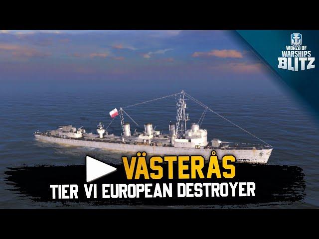 World of Warships Blitz: Tier 6 European Destroyer Västerås Gameplay And Stats