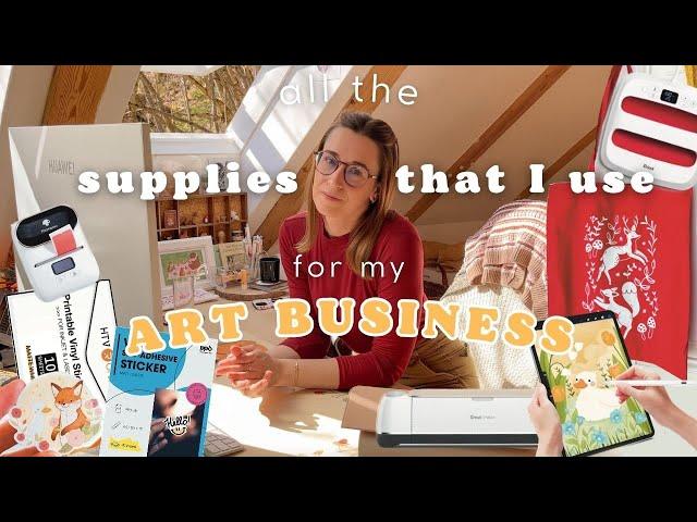 Art Business Essentials  supplies to make products & pack orders | how to start an art business