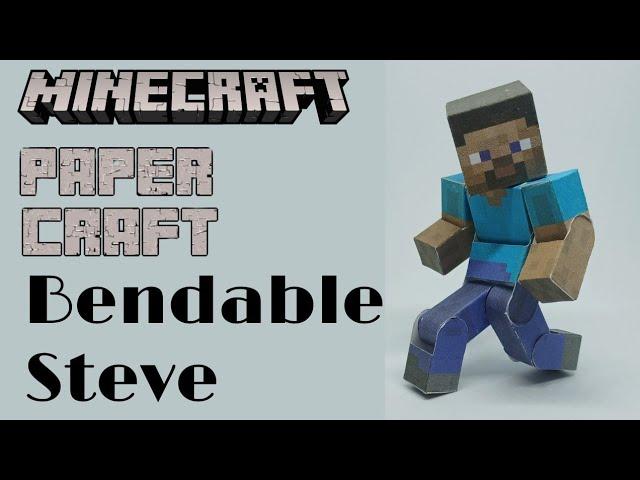 Minecraft Bendable Steve Paper Craft