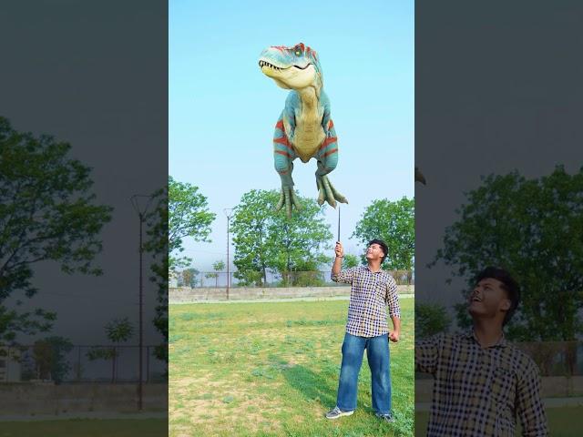 T-Rex Dinosaur roared while flying in Jurassic World | Dinosaur Point