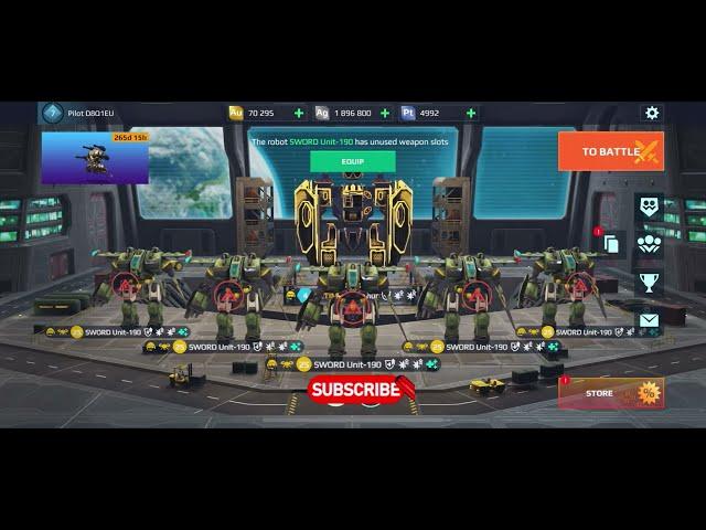 #warrobots Test Server: SWORD Unit 190 - NO Weapons Gameplay