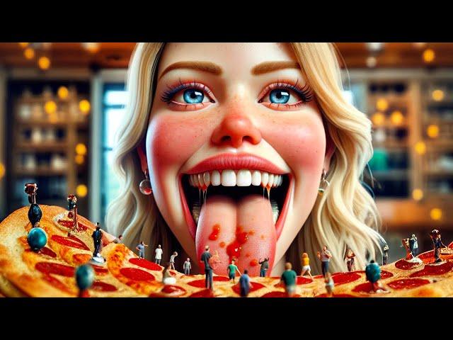 Giantess Vore : ('If Shrunken People Were on Your Pizza..')