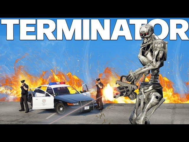 TERMINATOR COP ATTACKS THE CITY! | GTA 5 RP