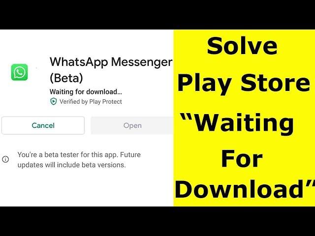 Fix Waiting For Download(Download Pending) Error In Google Play Store