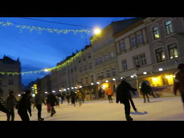 Lviv Ice Skating Rink Ploshcha Rynok in January 2016