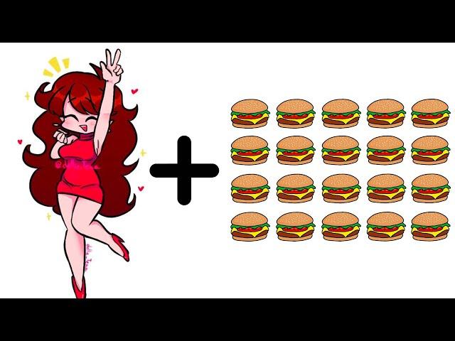 FNF Girlfriend + 20 burgers = ? | Friday night funkin’ animation | FNF characters