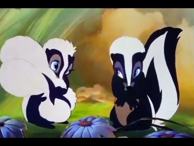 Bambi 1942 -Flower First kiss- Scene-Disney