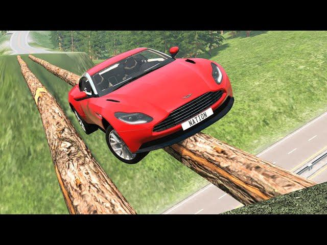 Cars vs Log Bridge #3 – BeamNG.Drive