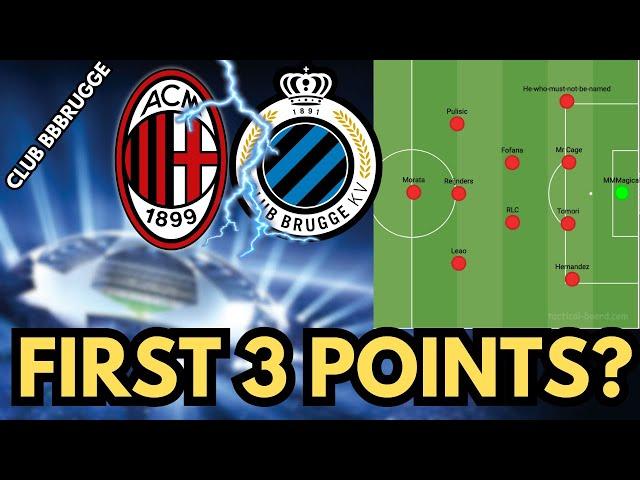 Pressure Mounts in Champions League! Leão Starts | AC Milan vs Club Brugge