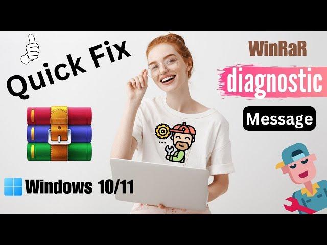 How to Fix WinRAR Diagnostic Message | QUICK STEPS winrar diagnostic message fix | eTechniz.com 