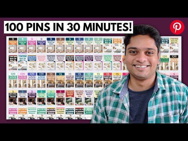 How I Create 100 Pinterest Pins In Just 30 Minutes: Make Pinterest Pins Faster (FOLLOW ALONG!)