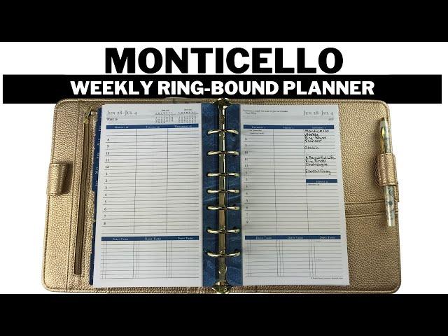 Monticello Weekly Ring-bound Planner and Daily vs Weekly Planners