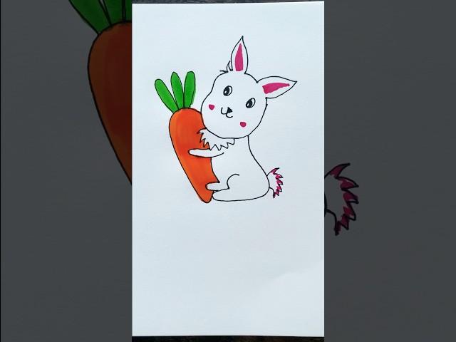 Easy Rabbit Drawing  For kids #kids #easydrawing #kidsdrawing #forkids #kidstv #anaya