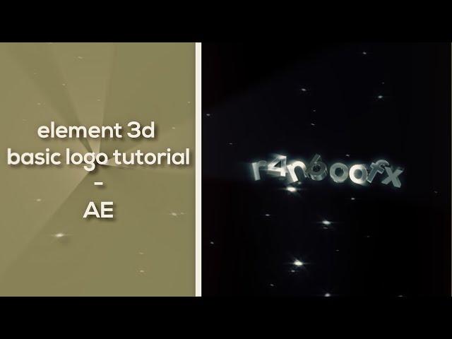 basic element 3d logo tutorial \\ after effects \\