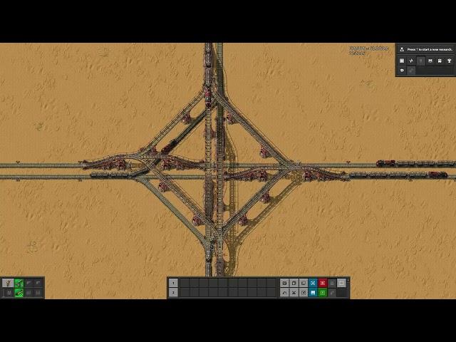 Factorio Space Age Elevated Rails 4-Way Intersection