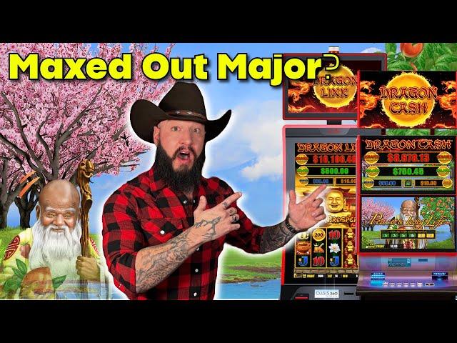 Dragon Link Jackpots!  Maxed Out Majors? What they mean from a Slot tech  High Limit Slot Play!