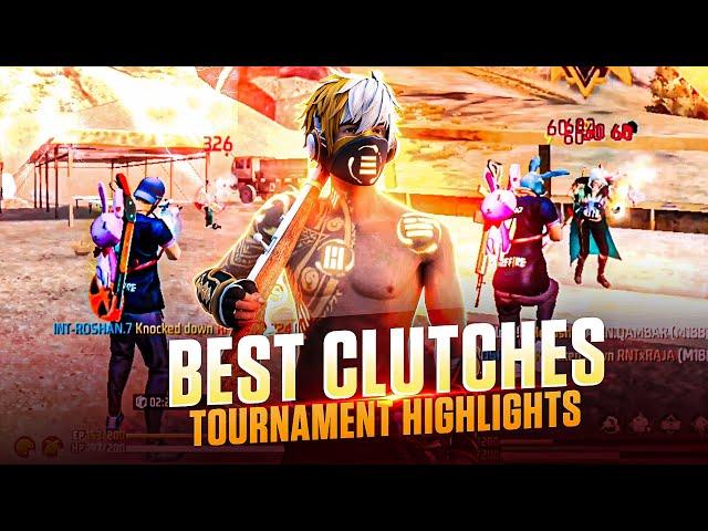 1v4 BEST CLUTCHES️|| TOURNAMENT HIGHLIGHTS FREEFIRE MAX ||