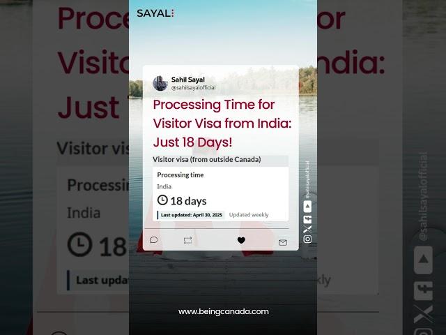 Processing time for Visitor Visas from India has been reduced to just 18 days!