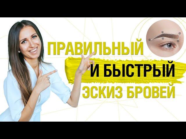 Как выполнить построение ПРАВИЛЬНОЙ ФОРМЫ БРОВЕЙ? Главное правило при татуаже