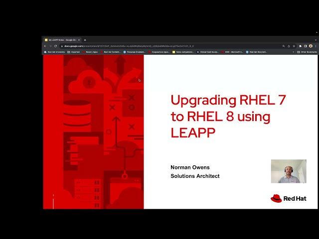 Upgrade RHEL7 to RHEL8 using LEAPP