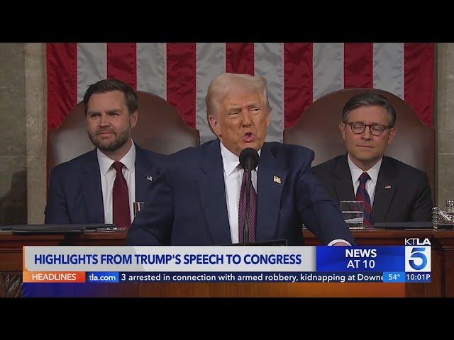 Highlights from President Trump's speech to congress