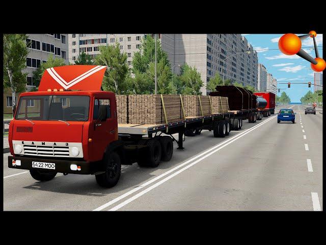 VERY LONG TRUCK In CITY! - BeamNg Drive