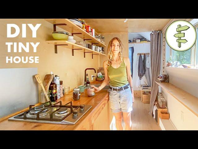 Self-Reliant Woman Builds Her Own Tiny House with No Experience - FULL TOUR