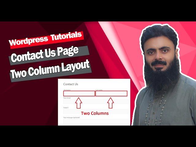 Build Contact Us Page using Contact form 7 with two column layout