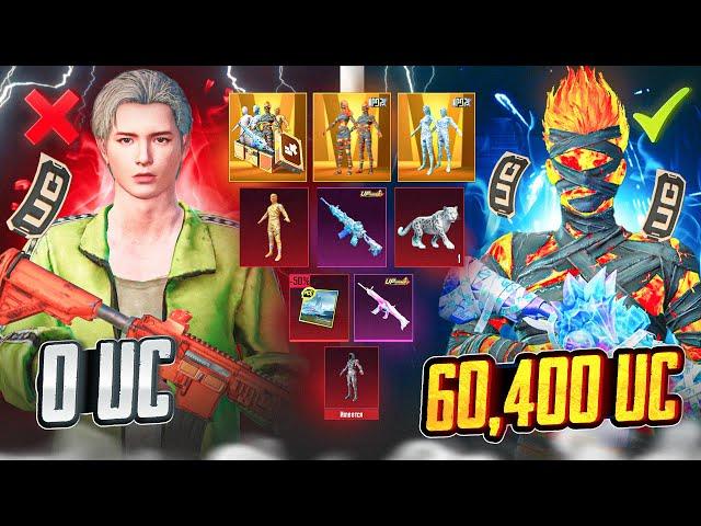 60,400 UC OBUNACHIM YANGI AKKAUNTINI KUCHAYTIRIB BERDIM  PUBG MOBILE!!!