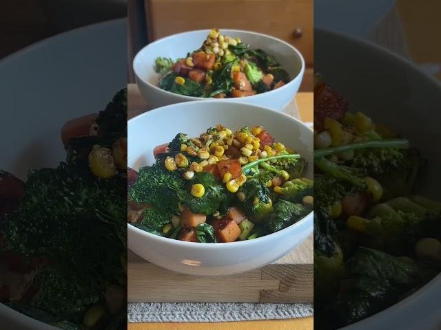 Family Lunch for Under $10 - Veggie Bowl w/ Parmesan Couscous + Parmesan Sweet Potato Sticks #recipe