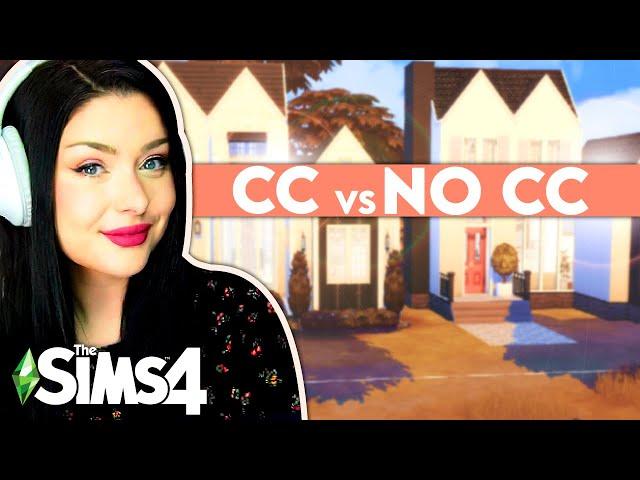 CC vs. NO CC Build Challenge in The Sims 4