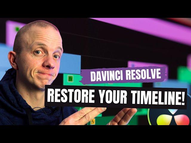 Recover Lost Edits: Davinci Resolve 18 Timeline Restoration