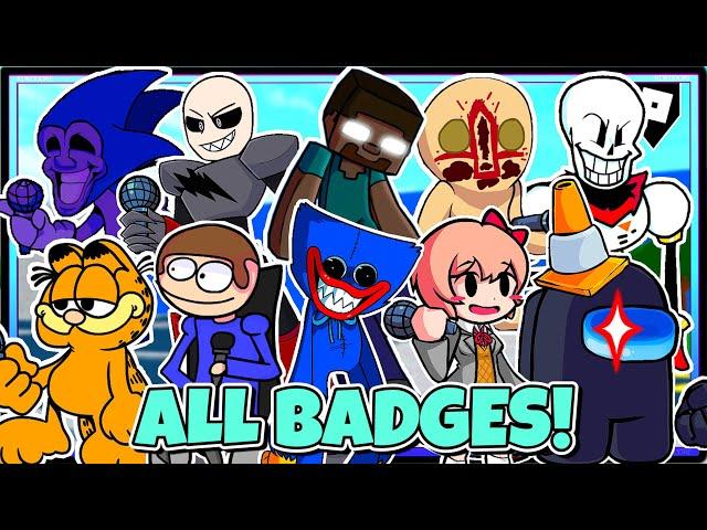 HOW TO GET ALL 50 BADGES in  Funky Friday Night RP | ROBLOX