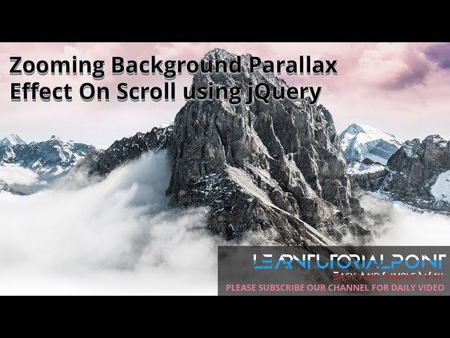 Zooming Background Parallax Effect On Scroll using jQuery