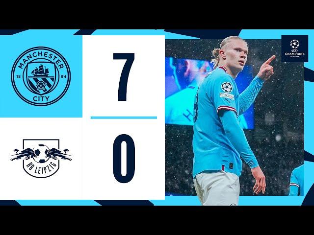 HIGHLIGHTS! Man City 7-0 RB Leipzig | Haaland (FIVE!), Gundogan & De Bruyne Goals