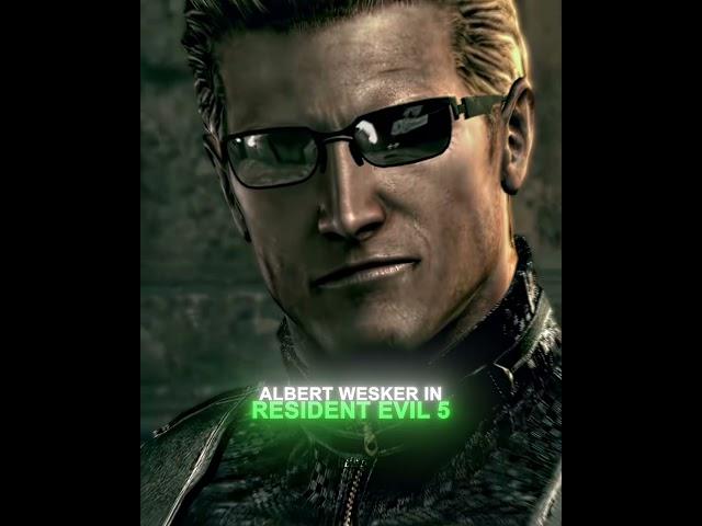 Albert Wesker in RE1 vs RE5 ️ [4K] | Resident Evil #shorts