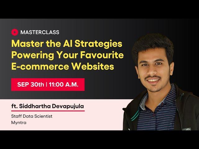 Masterclass Event - Master the AI Strategies Powering Your Favorite E-commerce Websites