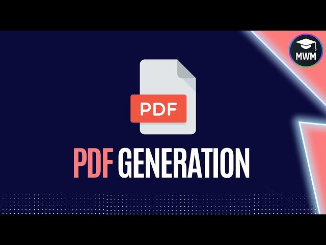 HOW TO USE PDF DOCUMENT GENERATION | MENDIX 10