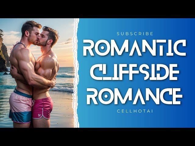 Romantic Cliffside Romance Hot couple Lookbook | AI Art | AI Physique #lookbook #gay #cellhotai