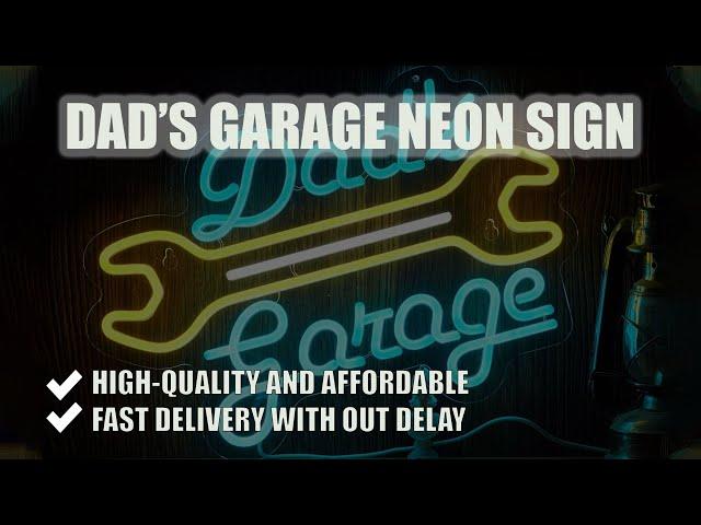 Dad's Garage Neon Sign | Quality Neon Sign For Your Garage Decorations | Buy Now!