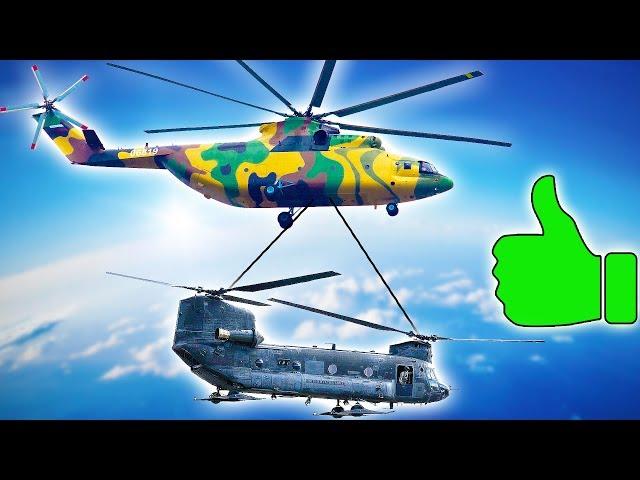 ЛУЧШИЕ ВОЕННО-ТРАНСПОРТНЫЕ ВЕРТОЛЁТЫ ⭐ Ми-26 vs CH-47 Chinook ⭐ ВВС России, армия США