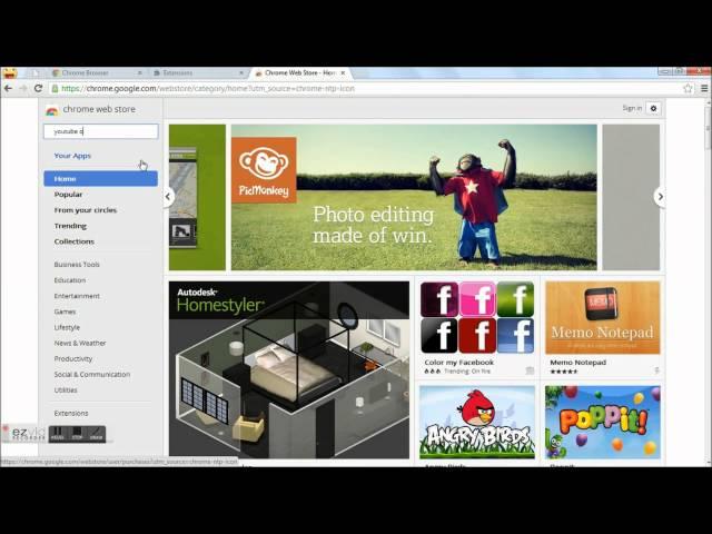 How to download YouTube Options Extension from Google chrome web store