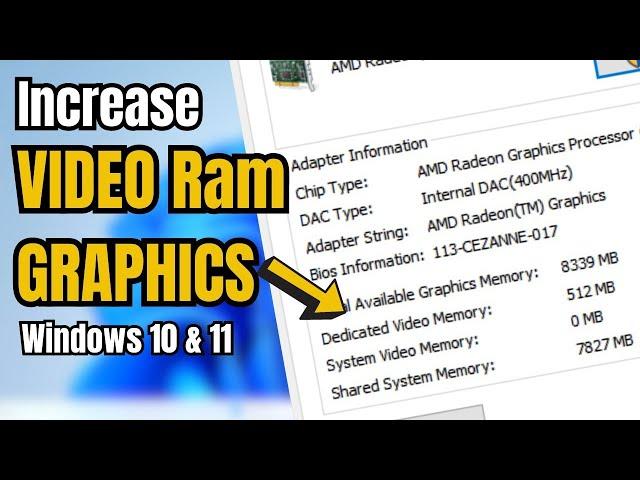 How To Increase VRAM | Double Your Dedicated Video Memory | Boost FPS - 2024